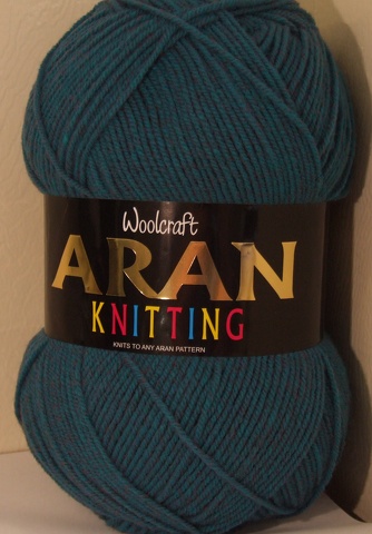 Aran Yarn 25% Wool 400g Balls x2 Kingfisher Tweed 825